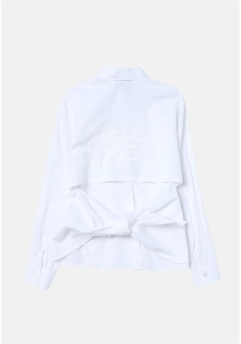 White shirt for women and girls with embroidery MSGM | S4MSJGSI089001