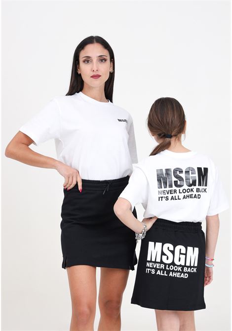 Black women's miniskirt with logo print MSGM | S4MSJGSK030110