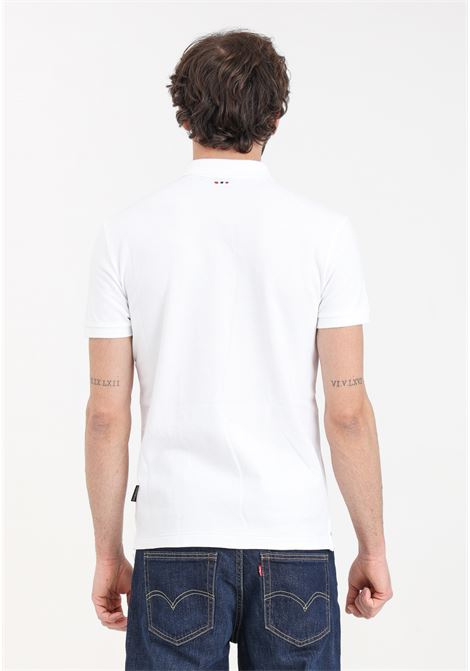 White men's polo shirt with logo print on the chest NAPAPIJRI | NP0A4GDL002121