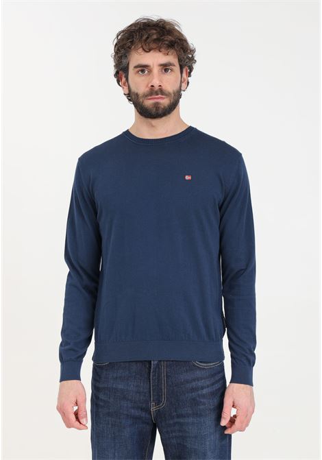 Blue men's sweater with logo patch on the front NAPAPIJRI | NP0A4HUW17611761