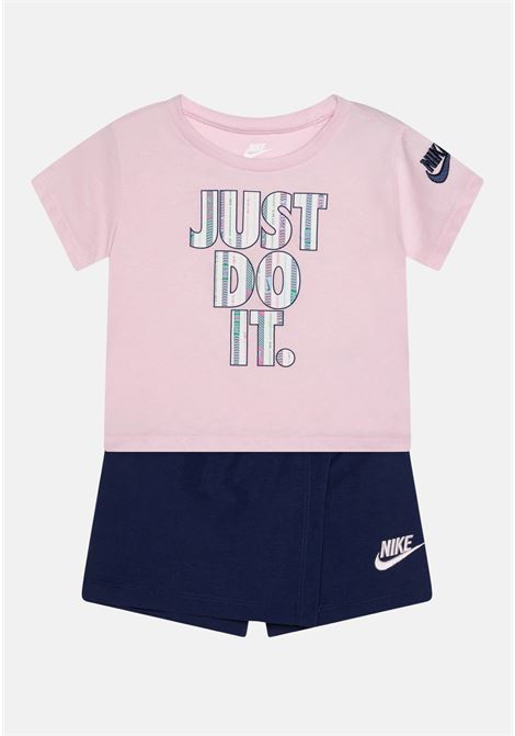 Pink and blue baby outfit with Just Do It print NIKE | 16M002U90