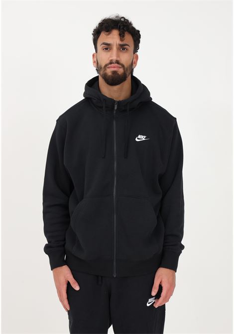 Black men's sweatshirt with zip Nike Sportswear Club Fleece NIKE | BV2645010