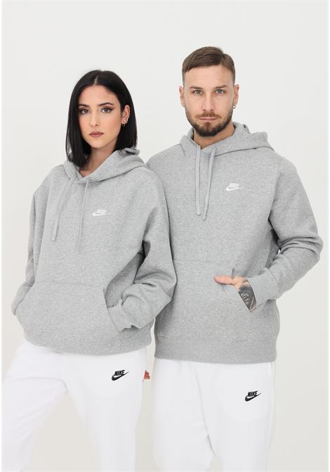 Nike sportswear club hoodie gray for men and women NIKE | BV2654063