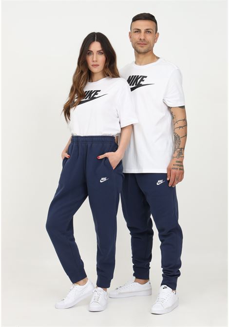 Pantaloni sportivi blu per uomo e donna con ricamo logo NIKE | BV2671410