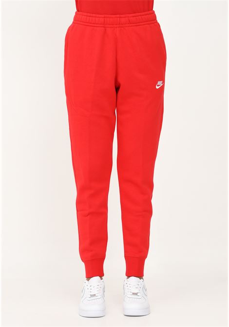 Red men's and women's Sportswear Club Fleece trousers with logo NIKE | BV2671657