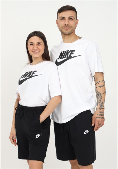 Shorts sportivo nero per uomo e donna con ricamo logo NIKE | BV2772010