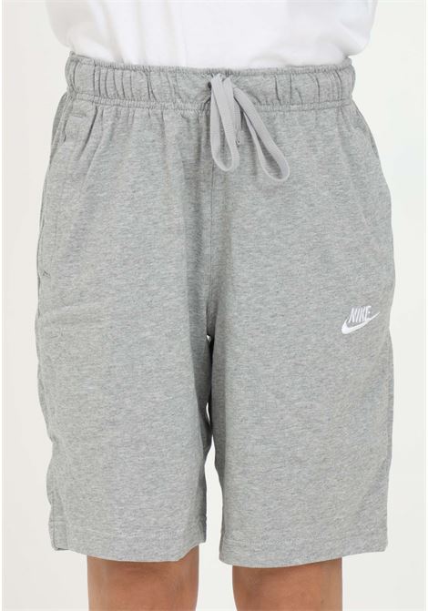 Shorts sportivo grigio per uomo e donna con ricamo logo NIKE | BV2772063