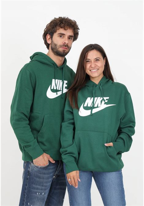 Green sweatshirt with hood and logo for men and women NIKE | BV2973341