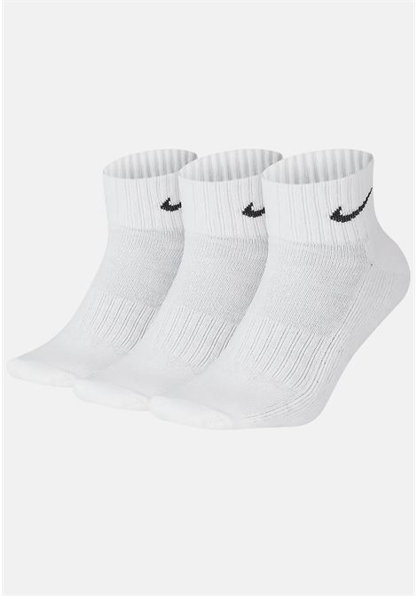 Set da 3 paia di calzini bianchi per uomo e donna firmati Nike con swoosh NIKE | SX7677100