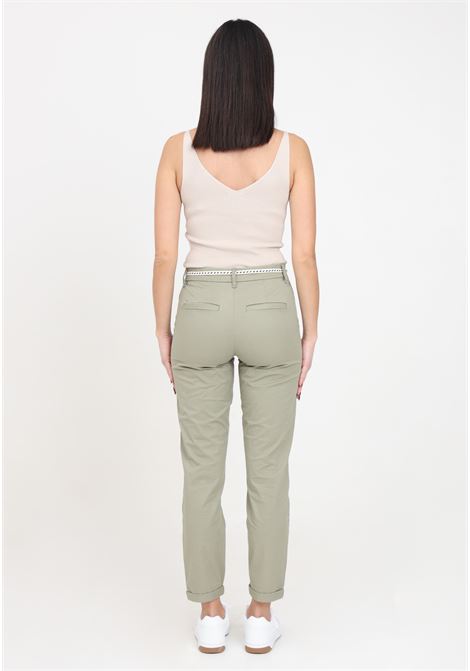 Pantaloni da donna verdi con cinturino ONLY | 15218519Aloe