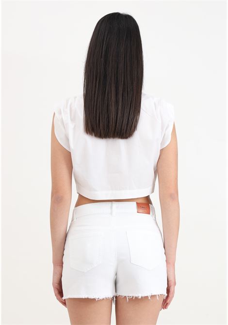 Shorts casual bianco da donna con motivo sfrangiato sul fondo ONLY | 15256232White