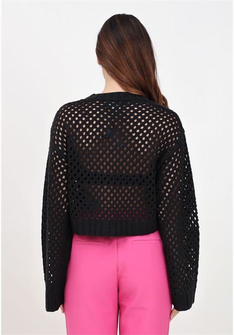Black perforated women's sweater ONLY | 15300575Black