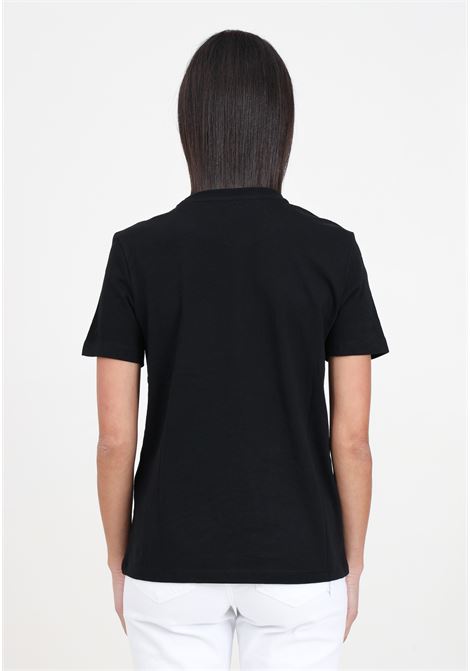T-shirt donna nera con cascata di pietre e strass ONLY | 15315522Black