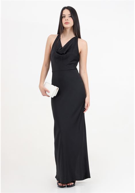 Long black dress for women with open back ONLY | 15318847Black