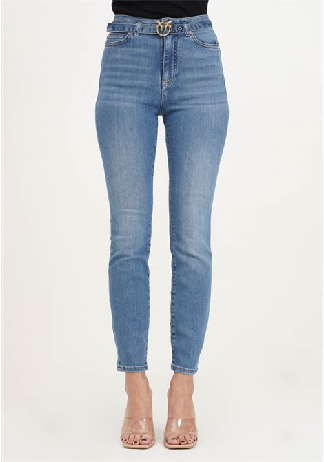 Women's skinny stretch jeans with belt PINKO | 100161-A1MPPJU