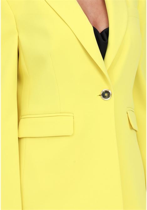 Blazer da donna color giallo ranuncolo monopetto stretch PINKO | 100180-A14IH17