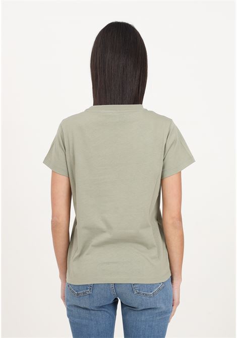 Vertiver green mini logo women's t-shirt PINKO | 100373-A1N8U84