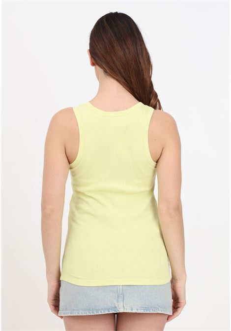 Yellow women's tank top with love birds embroidery PINKO | 100807-A0PUH23