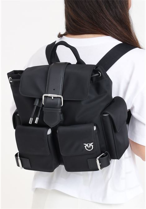 Black women's backpack Pocket backpack PINKO | 102745-A1J4Z99N
