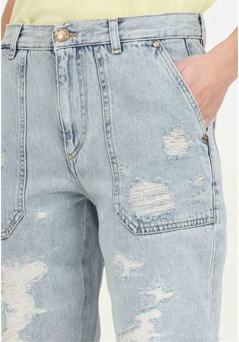 Jeans da donna denim lavaggio chiaro bleach con rotture PINKO | 102761-A1JJPJP