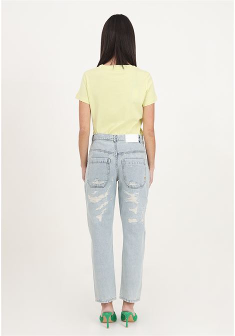 Jeans da donna denim lavaggio chiaro bleach con rotture PINKO | 102761-A1JJPJP