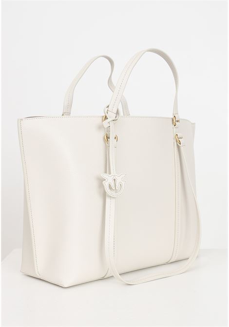 Carrie Shopper big white women's tote bag PINKO | 102832-A1LFZ14Q