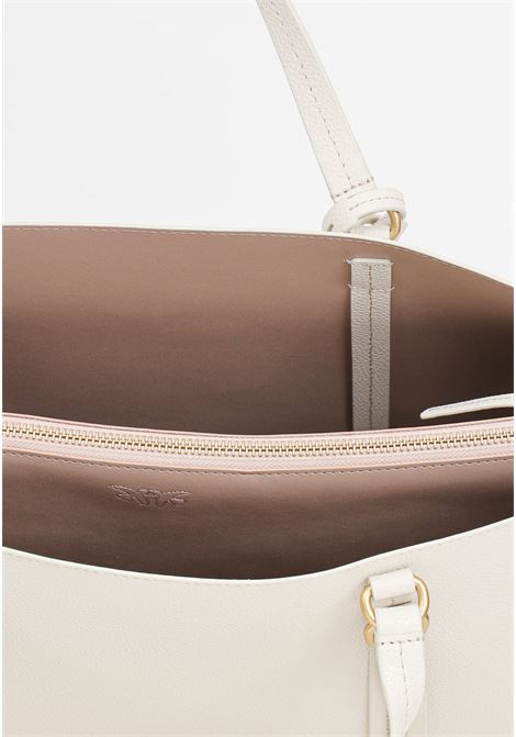 Carrie Shopper big white women's tote bag PINKO | 102832-A1LFZ14Q