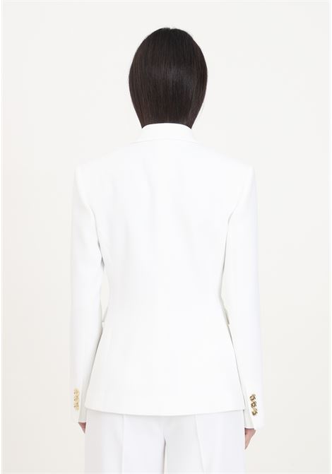 Nembo white double-breasted women's blazer with metal buttons PINKO | 102859-A14IZ15