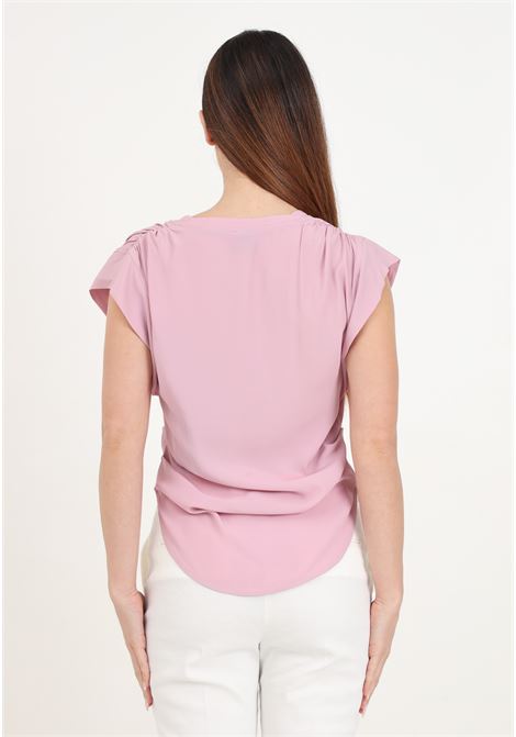 Pink blouse for women with rounded hem PINKO | 103113-A1O8N98