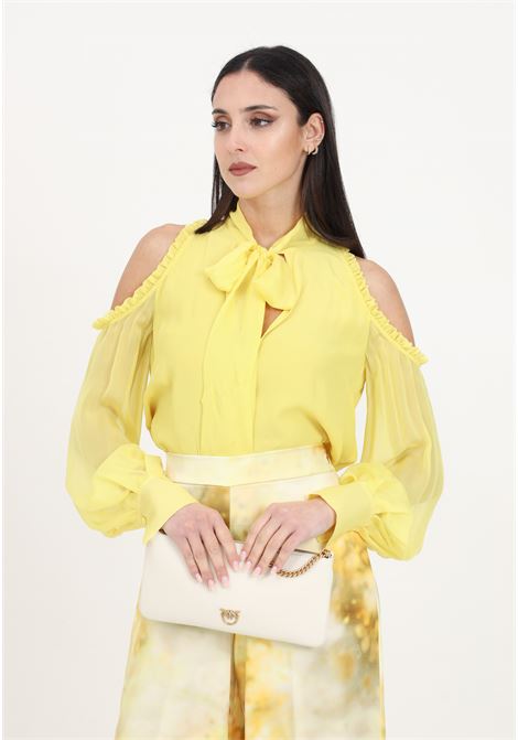 Yellow women's off shoulder blouse PINKO | 103143-A11XH17