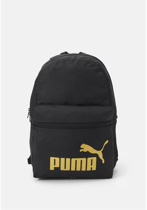 Black backpack with golden logo for men and women PUMA | 07994303