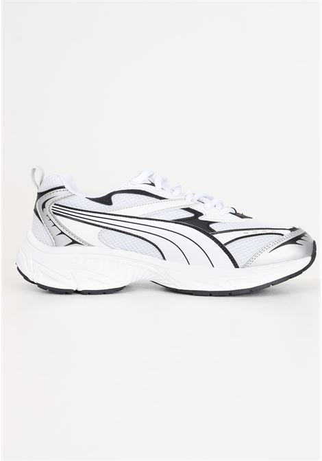 MORPHIC BASE men's sneakers in white, black and grey PUMA | 39298202