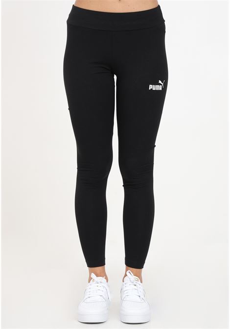Essentials women's black leggings with logo PUMA | 58683501