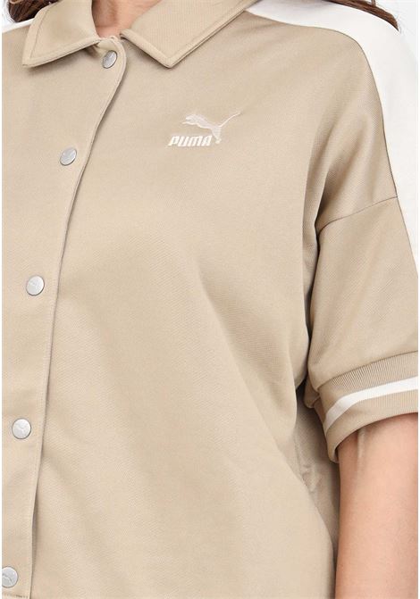 Beige women's T7 Tracket Jacket shirt PUMA | 62434383