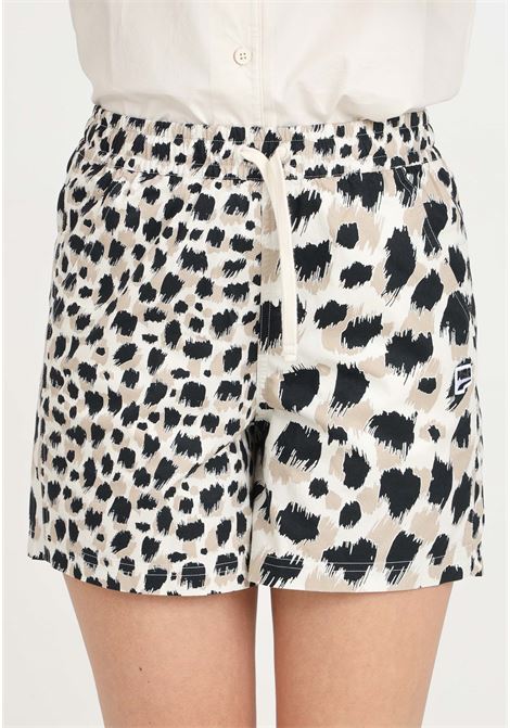 Beige and black spotted print women's shorts PUMA | 62436987