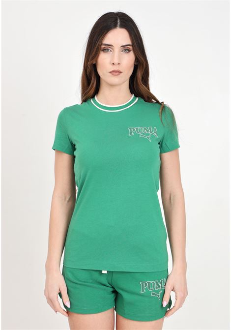 Puma squad green and white women's t-shirt PUMA | 67789786
