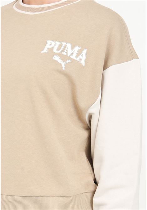 Beige women's sweatshirt with logo print PUMA | 67789883