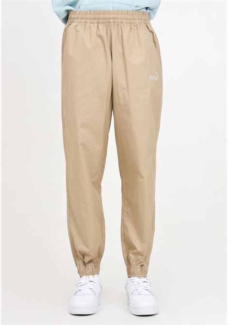 Beige men's trousers with logo print PUMA | 68045083