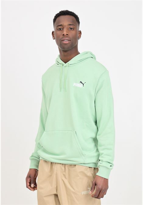 Green sweatshirt for men small logo hoodie pure green PUMA | 68099095