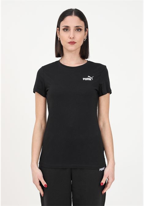 Ess+ Embroidery black women's t-shirt PUMA | 84833101