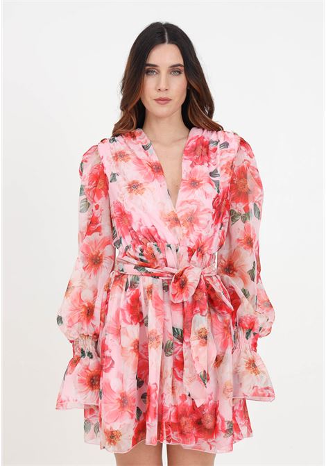 Floral print women's dress S#IT | SH24019PEONIA