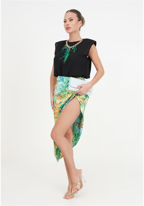 Tropical patterned women's skirt S#IT | SH24004TROPICAL