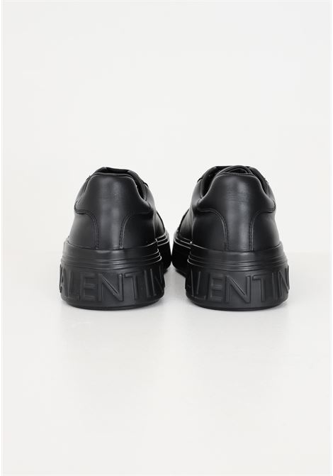 Black sneakers for men and women with logo lettering VALENTINO | 92R2102VITBLACK