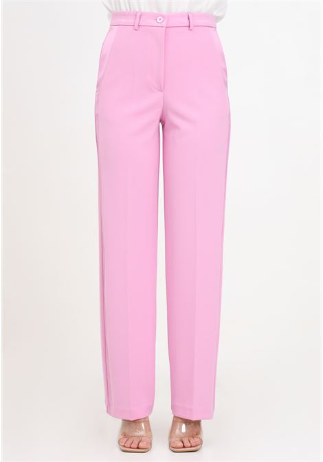 Barbie pink women's trousers with satin effect pockets VICOLO | TB0048BU42